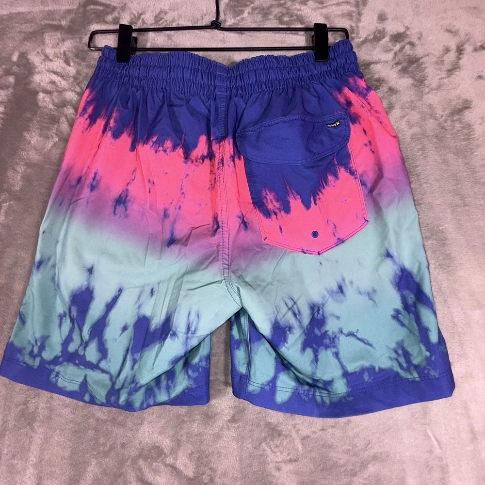 Hurley Boys Board Shorts Size Small‎ 26 Multicolor Gradient Palms Surfer Beach